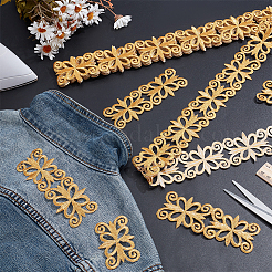 Sew on Ethnic Style Embroidery Flower Polyester Hollow Lace Ribbons&nbsp;OCOR-WH0109-343A