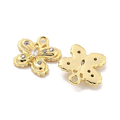 Brass Micro Pave Clear Cubic Zirconia Charms&nbsp;KK-Z044-19G