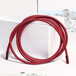 ドレス用ラウンドPUレザーコードタイノットベルト  レッド  1835mm&nbsp;DIY-WH20007-802B-05