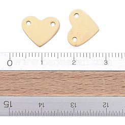 201 ステンレススチール スタンピング ブランク タグ ペンダント  鏡面研磨仕上げ  ハート  ゴールドカラー  10.5x12x1mm  穴：1.2mm&nbsp;STAS-S105-T616-2