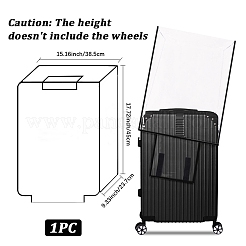 透明PVC荷物カバー  透明な旅行用スーツケースプロテクター  20インチのスーツケース用  ブラック  385x237x450mm&nbsp;AJEW-WH20080-52B