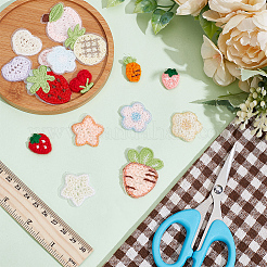 Strawberry/Carrot/Star Embroidery Cloth Sew on Appliques&nbsp;PATC-WH0008-135