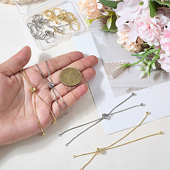 10Pcs 2 Colors Rack Plating Brass Chain Bracelet Making&nbsp;KK-BBC0021-96