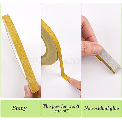 2 Rolls 2 Colors 50M Glitter Adhesive Plastic Tapes&nbsp;DIY-GF0011-22