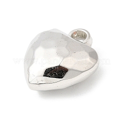 CCBプラスチックペンダント  ハート  プラチナ  21x17.5x9mm  穴：2.5mm&nbsp;CCB-I007-01P-01
