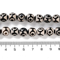 Natural Tibetan 3-Eye dZi Agate Beads Strands&nbsp;G-B084-A08-02