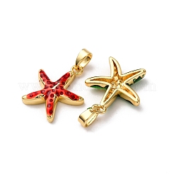 Brass Enamel Pendants&nbsp;KK-K305-02G