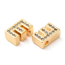 Brass Micro Pave Cubic Zirconia Beads&nbsp;KK-F855-03G-E