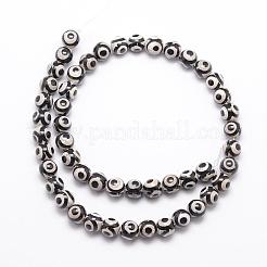 Tibetan Style 3-Eye dZi Beads&nbsp;G-K166-01-8mm-L2-01