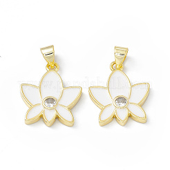 Rack Plating Brass Enamel Pendants&nbsp;KK-B065-05G-03
