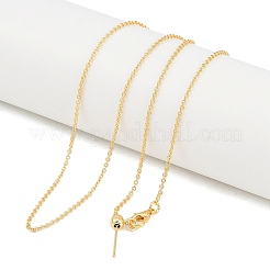 1mm Rack Plating Brass Cable Chain Adjustable Slider Necklaces for Women Men&nbsp;MAK-L044-55G