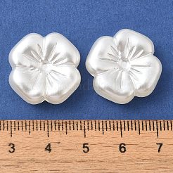 ABSプラスチックパール調ビーズ  花  ホワイト  20x20x7mm  穴：1.8個/ 255グラム約500mm&nbsp;KY-I009-02