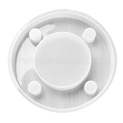 DIY シリコン キャンドル ホルダー金型  燭台金型  フラットラウンド  183x26mm  穴：22mm&nbsp;DIY-K073-22B