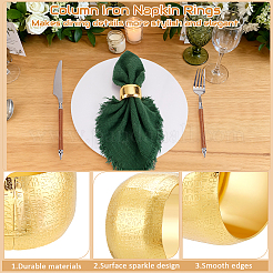 100Pcs Column Iron Napkin Rings&nbsp;AJEW-GO0004-82B