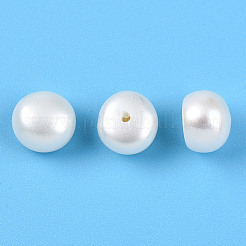 グレード3a 天然養殖淡水真珠ビーズ  片穴  半円形ビーズ  乳白色  6.5~7x4.5~5mm  穴：1~1.2mm&nbsp;PEAR-N018-3A-6570A