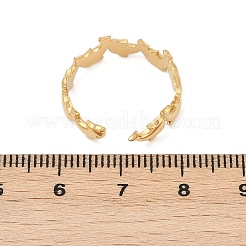 304 Stainless Steel Adjustable Open Cuff Rings for Women&nbsp;LS-RJEW-Z089-04G-01