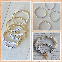 DIYラウンド＆レタービーズキット  ABSプラスチックビーズを含む  アクリルビーズ  ミックスカラー  4~8x4~8mm  穴：1.4~2.3mm  1800個/セット&nbsp;DIY-SP0006-70