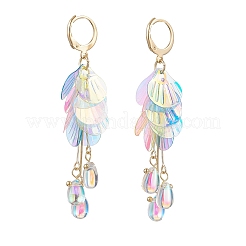 Stainless Steel Resin Shell Shape Leverback Earrings&nbsp;EJEW-TA00707