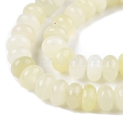 天然新しいヒスイの​​ビーズ連売り  ロンデル  10x6mm  穴：1mm  約35個/連  7.87''（20センチメートル）&nbsp;G-T138-79A
