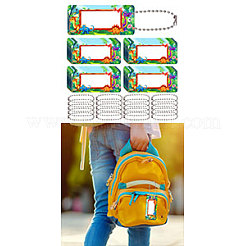 Rectangle PVC Hangtag Ornaments&nbsp;HJEW-WH0080-002