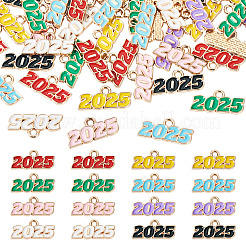 64Pcs 8 Colors Alloy Enamel Pendants&nbsp;ENAM-PJ0001-14