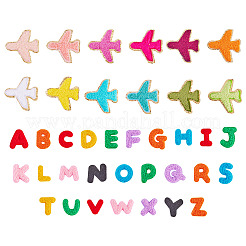 76Pcs 2 Sets 2 Styles Polyester Clothing Patches&nbsp;PATC-TA0001-42