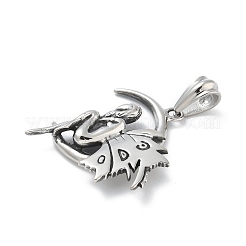 304 Stainless Steel Pendants&nbsp;STAS-B077-02AS-01