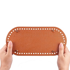 PU Leather Oval Long Bottom for Knitting Bag&nbsp;FIND-WH0032-01B