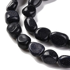 Synthetic Blue Goldstone Beads Strands&nbsp;G-G146-A35-01