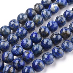Natural Lapis Lazuli Bead Strands&nbsp;G-G953-01-10mm