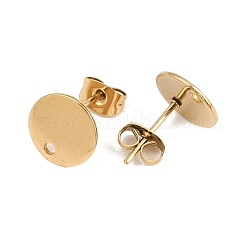 Ion Plating(IP) 304 Stainless Steel Stud Earring Findings&nbsp;STAS-P198-25-10mm-G