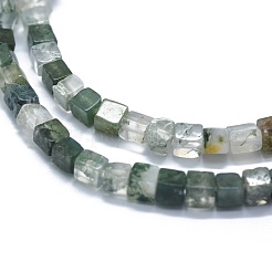 Natural Moss Agate Beads Strands&nbsp;G-F631-C01