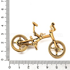 304ステンレススチール製ビッグペンダント  丸カン付き  自転車チャーム  アンティーク黄金  44.5x59.5x12.5mm  穴：4.5mm&nbsp;STAS-K294-01AG