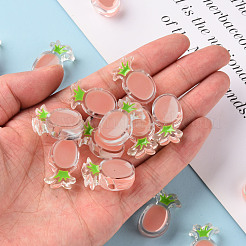 Transparent Enamel Acrylic Beads&nbsp;TACR-S155-002C