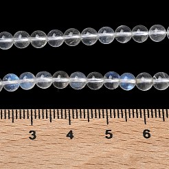 天然レインボー ムーンストーン ビーズ 連売り  ラウンド  4~4.5mm  穴：1mm  約94~108個/連  14.96''~15.16''（38~38.5センチメートル）&nbsp;G-P602-4mm-01B