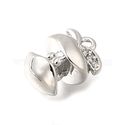 Brass Micro Pave Cubic Zirconia Charms&nbsp;KK-C096-06P