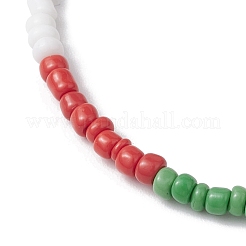 3Pcs 3 Styles Christmas Glass Seed Beaded Stretch Bracelet Sets&nbsp;BJEW-JB10472