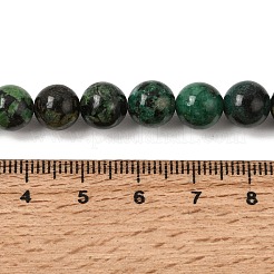 天然石翡翠ビーズ連売り  染め  スムーズなラウンド  グリーン  8mm  穴：1mm  約46個/連  14.57''（37センチメートル）&nbsp;GG-CBA96AE-01F