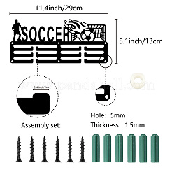 Sports Theme Iron Medal Hanger Holder Display Wall Rack&nbsp;ODIS-WH0055-286