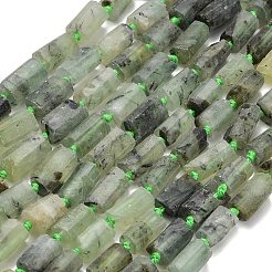 天然石プレナイトビーズ連売り  ファセット列  12.5~19x8.5~10.5x7.5~8.5mm  穴：1.2mm  約23~24個/連  16.81~16.93インチ（42.7~43cm）&nbsp;G-C289-A04-01