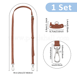 Puレザーバッグストラップ  合金回転式ナスカン付き  ココナッツブラウン  94.1~124cm&nbsp;DIY-WH0581-26A