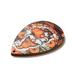 Single Face Printed Wood Big Pendants&nbsp;WOOD-H102-04A
