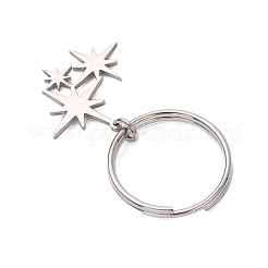 6Pcs 201 Stainless Steel Keychain&nbsp;KEYC-JKC01184
