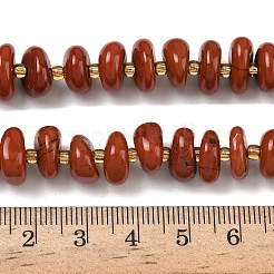天然の赤いヒスイのビーズ連売り  別々のビーズが付いたナゲット  12x10x7mm  穴：0.8mm  約54個/連  15.35''（39センチメートル）&nbsp;LS-G-RM250109-A9