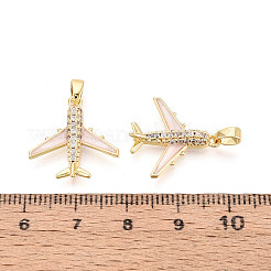 Brass Micro Pave Cubic Zirconia Pendants&nbsp;KK-T073-60A-G