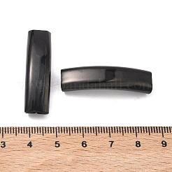 304ステンレスチューブビーズ  イオンプレーティング（ip）  カーブチューブ  ブラック  35x9.5x5.5mm  穴：8x4mm&nbsp;STAS-A138-02EB