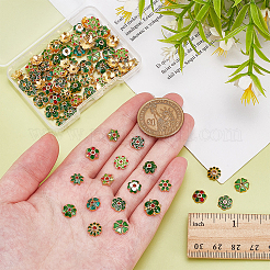90Pcs 15 Styles Alloy Enamel Bead Caps&nbsp;ENAM-WR0001-14