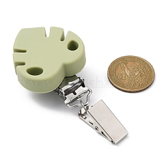 樹脂バッジホルダークリップ  鉄のidカードクリップ  葉  88mm&nbsp;JEWB-BR00142-02
