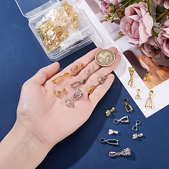 120Pcs 10 Styles Brass Ice Pick Pinch Bails&nbsp;KK-ME0003-10