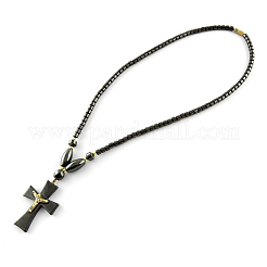 Non-Magnetic Synthetic Hematite Beaded Necklaces&nbsp;NJEW-R150-05